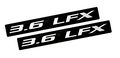2x Pair Set 3 6 Lfx Silver On Black Highly Polished Real Aluminum Emblems Of 2