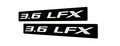 2x Pair Set 3 6 Lfx Silver On Black Highly Polished Real Aluminum Emblems Of 2