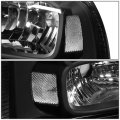 Black Housing Headlights Bundle With Smoke Lens Driving Fog Lights Compatible Ford F250 F350 F450 Super Duty Excursion 05-07