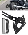 Foruly Side Mount License Plate Holder For Honda Shadow Vt 600 C 1988-2000 Black Powder Coated Aluminum Fender Eliminator 