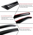 Jdm Wavy Style Smoked Window Visor Vent Shade Rain Guard Deflector Compatible With 2003-2007 7th Honda Accord Sedan