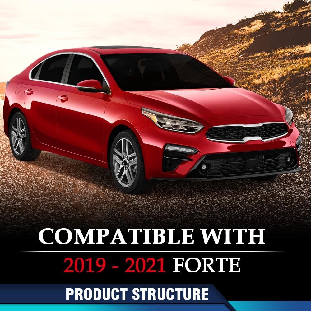 Front Upper Bumper Grille Radiator Sight Shield Cover For Kia Forte 2019-2021 Ki1224116 Ki1200205 86370m7000 86350m7010