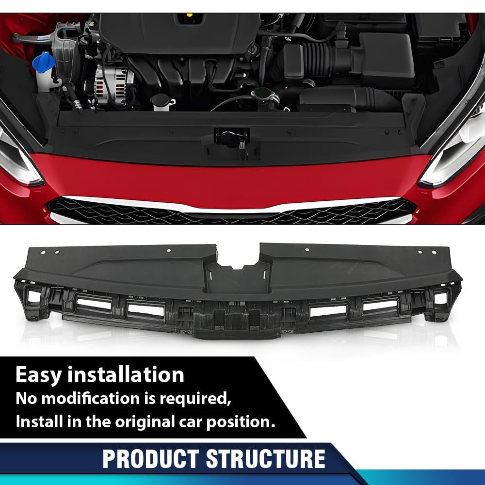 Front Upper Bumper Grille Radiator Sight Shield Cover For Kia Forte 2019-2021 Ki1224116 Ki1200205 86370m7000 86350m7010
