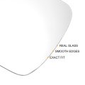 Car Rearview Left Driver Side Mirror Glass Replacement W Backing Plate Convex Heated White For Opel Vauxhall Insignia 2008-2017
