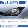 Fo2502199 Factory Style Halogen Headlight Lamp Compatible With Ford Focus 2003-2004 Driver Left Side Black Housing Clear Lens