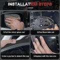 Glossy Black Mirror Cover Replacement For 2022 2023 2024 2025 Jeep Grand Cherokee With Turn Signal Direct Set Of 2 Left And