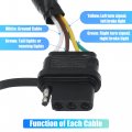 X Autohaux 4 Way Flat Trailer Wiring Harness For Nissan Frontier 2005-2022 Xterra Pathfinder Suzuki Equator 2009-2012 Running