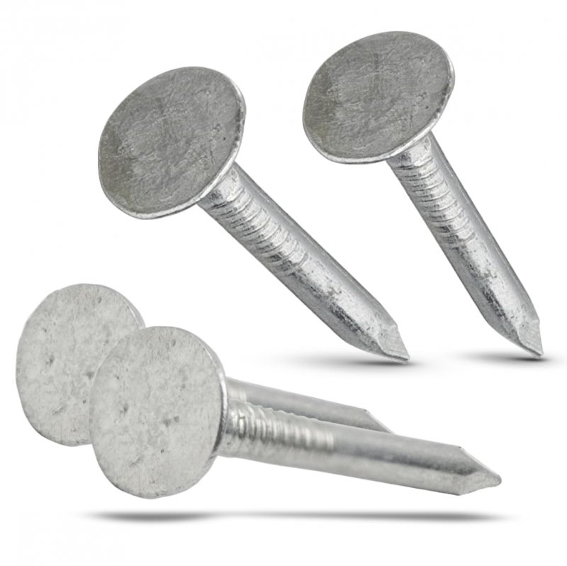 200 Pack 1 Inch Galvanized Roofing Nails Professional Grade Used To Fasten Felt Asphalt Singles Insulation Board