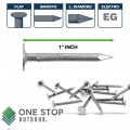 200 Pack 1 Inch Galvanized Roofing Nails Professional Grade Used To Fasten Felt Asphalt Singles Insulation Board