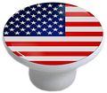 Carolina Hardware And Decor 1006 American Flag Ceramic Cabinet Drawer Knob 