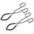 Tehaux 2pcs Beaker Clamp With Rubber Cover Glass Fixing Clip Accessory Experient Gadget For School Black