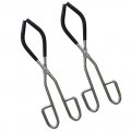 Tehaux 2pcs Beaker Clamp With Rubber Cover Glass Fixing Clip Accessory Experient Gadget For School Black