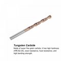 Uxcell Twist Drill Bit 3 8mm Jobber Nanoscale Titanium Coated K35 Tungsten Carbide Straight Shank 60mm Length For Drilling