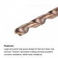 Uxcell Twist Drill Bit 3 8mm Jobber Nanoscale Titanium Coated K35 Tungsten Carbide Straight Shank 60mm Length For Drilling