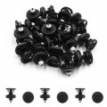 Uxcell 20pcs 7l6868243 8mm Black Plastic Rivets Clips Bumper Fender Fastener For Audi