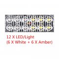 Astra Depot 16pcs Ultra Slim 12-led 36w Emergency Hazard Caution Surface Mount Strobe Light 8pcs 2-led Car Truck Grille Deck