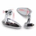 Smt-chromed Mirrors Compatible With Suzuki Kawasaki Yamaha Harley Any 7 8 Or 1 Diameter Handle About Electric Car Motorcycle