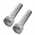 Motorcycle Exhaust Silencer Motorbike Muffler Can Insert Baffle 2pcs Silver 60mm 2 36 Inch