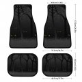 Scary Eyes Staring Forest Car Floor Mat Set 4 Women Men Dark Halloween Full Coveragepet Car Interior Decor For Truck Van