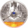 Autoloc Hl2t Tri Bar Head Light With Turn Signal And Bulb 