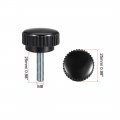 Uxcell M8 X 25mm Metric Male Thread Knurled Clamping Knobs Grip Thumb Screw On Type Plastic Threaded Hand Bolt Black 4 Pcs