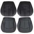 Secos Black Front Driver Passenger Side Bottom Top Lean Back Replacement Perforated Leather Seat Covers For Mercedes Benz E63 
