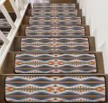Aztec Navajo Geometric Pattern Native American Southwest Stair Treads For Wooden Steps Southwestern Indoor Carpet Safety Rug