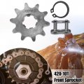 Uxcell 1 Set 420 10t 17mm Motorcycle Front Engine Sprocket For 50cc 70cc 90cc 110cc 125cc Dirt Pit Bike Mini Atv