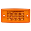 5 Pack 12 Led Rectangle Truck Trailer Side Marker Lights Amber Clearance Roof Indicator Lamps Waterproof Surface Mount For Rv