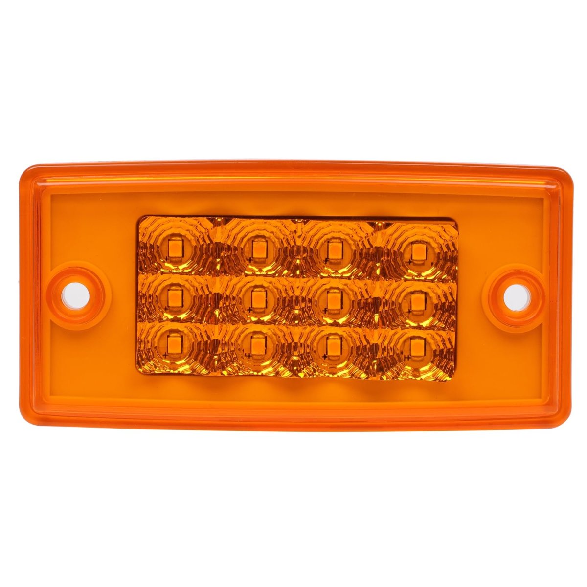 5 Pack 12 Led Rectangle Truck Trailer Side Marker Lights Amber Clearance Roof Indicator Lamps Waterproof Surface Mount For Rv