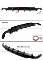 Gt Style Matte Black Rear Diffuser Underbody Spoiler With Corner Extensions Compatible For 2022 2023 Honda Civic Ex Lx Si