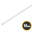 Nylon Tie Straps Natural Finish 0 75 In Bundle Diameter 18 Lbs Tensile Strength Alx-pau-si-hp3400-cla1 Pack Of 14