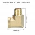 Uxcell Brass Pipe Fitting 3 8 Inch Npt Male X Female 90 Degree Barstock Street Elbow Forged Hose Adapter For Gas Air Oil