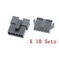 10 Sets Lots 7 Pin Sm2 54-7p 2 54mm Series Multipole Connector Plug With Male And Female Pins 