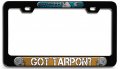 Tarpon Fishing 3d Metal License Plate Frame For Auto Suv And Truck Heavy Duty Steel Tag Holder All Weather Rust Free 12 In X 6 