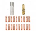 Mig Welding Gun Accessory Tips Nozzle Tip Holder 0 030 In Kit 22 Pk For Titanium 140 170 Unlimited 200 Vulcan Migmax 215 Snap 