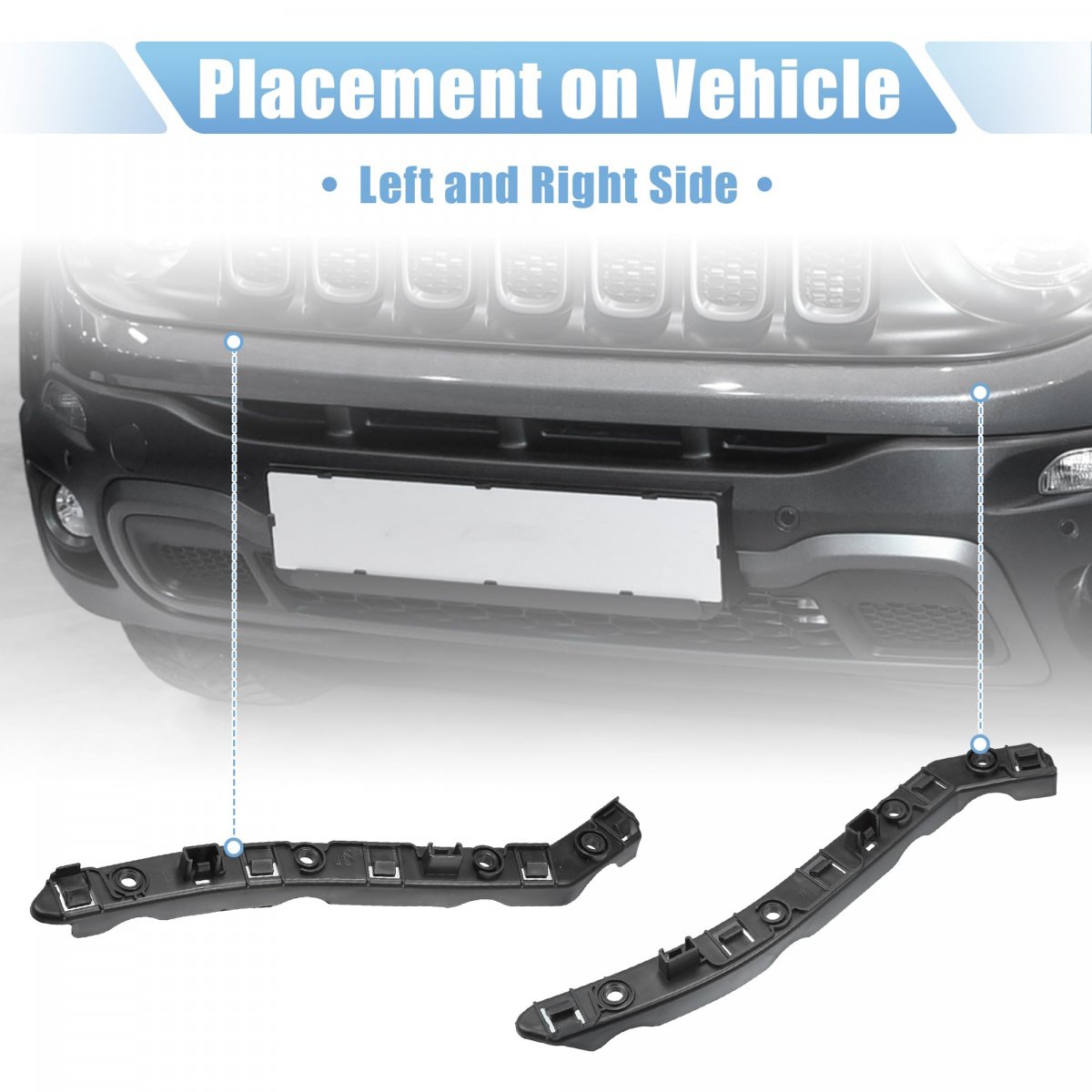 1 Pair Front Left Right Side Bumper Cover Bracket No 68247394aa 68247398aa For Jeep Renegade