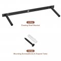 Uxcell 2pcs Floating Shelf Bracket 20 Inch Wall Mounting Blind Support Hidden For Wood Shelves Black