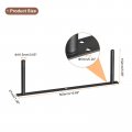 Uxcell 2pcs Floating Shelf Bracket 20 Inch Wall Mounting Blind Support Hidden For Wood Shelves Black