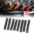 Wsays 8pcs 2000a Spark Plug Wire Boots Protector Sleeve Heat Shield Cover For All Angled Straight 