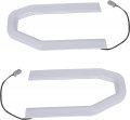 Ecotric Pairs Led Grill Lights Grille Big Horn Lamp Compatible With 2006-2009 Dodge Ram 2500 3500 2006-2008 1500 Left Right