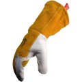 Caiman Genuine Goatskin Leather White Kontourtm Tig Mig Gloves Large Yellow 