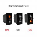 Dual Orange Led 7 Pin On -off- Dpdt 3 Way Momentary Rocker Switch Base For Arb Carling Auto Marine Boat Dashboard Replacement