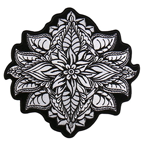 Hot Leathers Henna Flower High Thread Embroidered Iron-on Saw-on Rayon Patch 8 X Exceptional Quality