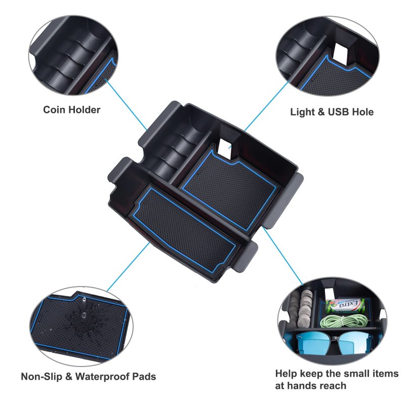 Pimcar Center Console Organizer For Jeep Wrangler Jl Jlu 2018 2019 2020 2022 2023 Gladiator Jt Truck 2021 2023armrest Storage