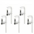 5pcs Bar Clamps Set Cast Steel Welding Industrial Forged Heavy Duty F Clamp With Max 500kg Load Limit For Diy Crafts 