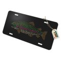 Graphics More Rainbow Trout Fish Dots Spots Pattern Novelty Metal Vanity Tag License Plate