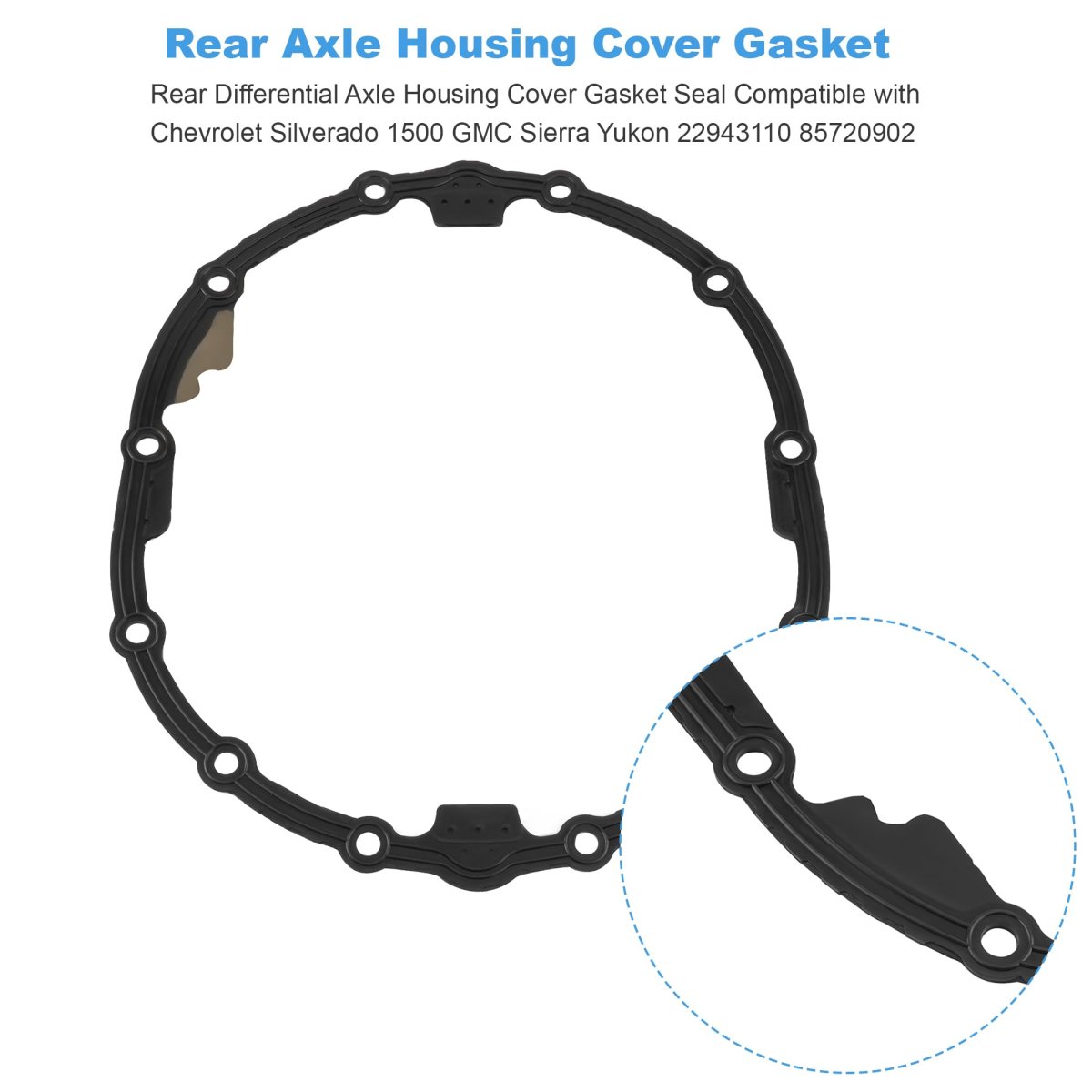 Rear Axle Housing Cover Gasket Differential Seal 22943110 85720902 For Chevrolet Silverado Gmc Sierra 1500 2014-2025 Yukon Xl