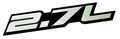 2 7l Liter Embossed Silver On Black Highly Polished Real Aluminum Auto Emblem Badge Nameplate For Acura Legend Audi S4 A6