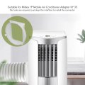 Exhaust Duct Interface For Portable Air Conditioner Square To Round Coupler Hose Tube Connector 16x16x4cm